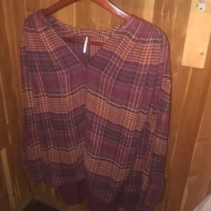 Free people Long sleeve flannel